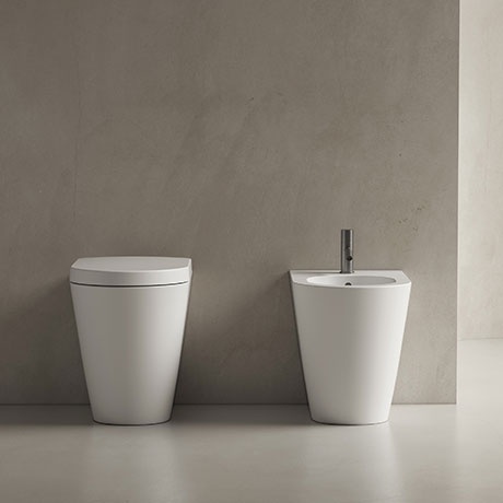 WC and Bidet Rimless Floor mounted 
